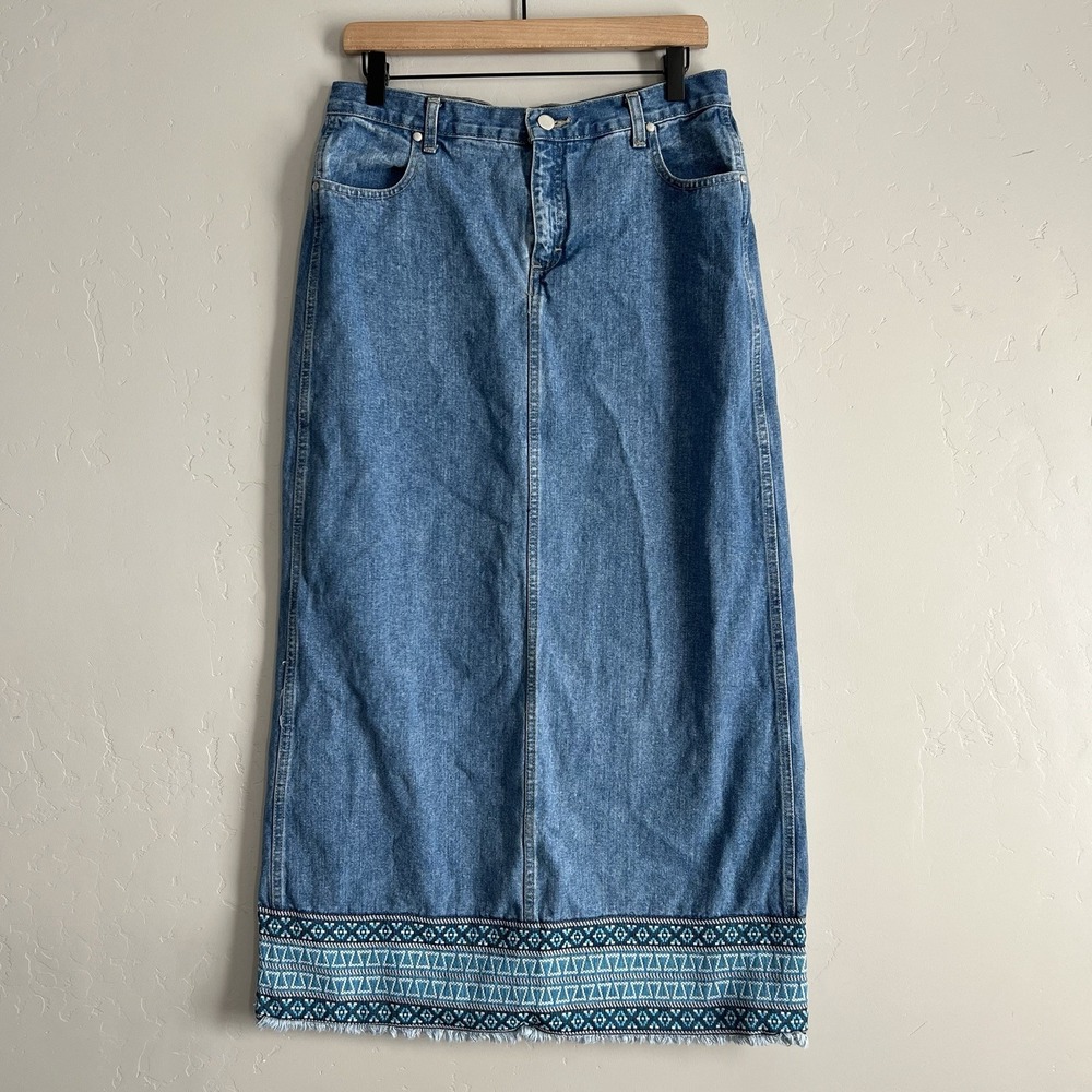 90's Delia's Catalog "Iroquois Skirt" By Tractor Denim Maxi 11/12 Delias '99